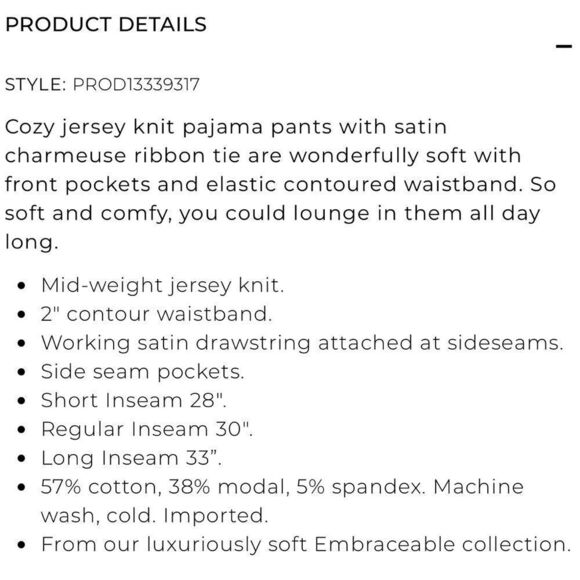 SOMA EMBRACEABLE PAJAMA AET - Picture 7 of 10